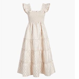 NEW Hill House Ellie Nap dress. Gold Jacquard. L. NWT